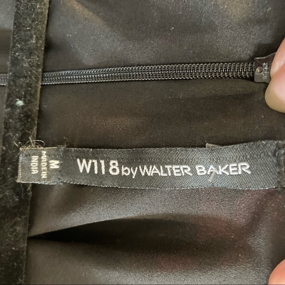 W118 by Walter Baker Black Raquel Patterned Maxi Dress Sz M - Picture 13 of 15